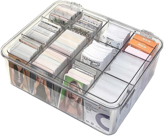 ateena Card Case, Trading Card, Pokemon Card Case, Trading Card Case, Pokémon Card Storage, Large Capacity, Box PSA, Storage Box, A (Clear)