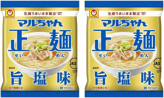 Maru-chan Seimen Noodles, Delicious and Salty Flavor, 2 Bags, Instant Noodles, Cheer, Dry Noodles, Instant Noodles, Stock, Always Ready, Stock, Reservoir, Night Food, Lunch, Snacks, Living Alone
