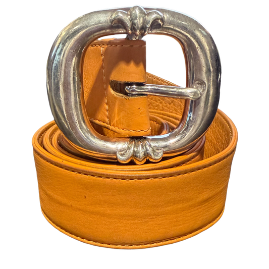 CHROME HEARTS 'GUNSLINGER' ORANGE LEATHER BELT