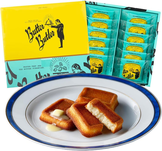 Butter Butler Butter Financiers, Set of 12, Popular, Sweets, Confectionery, Gift, Tokyo Souvenirs, Hand-carried Gift, Individually Wrapped, Present, Return Gift, Inner Celebration, Baked Confectionery