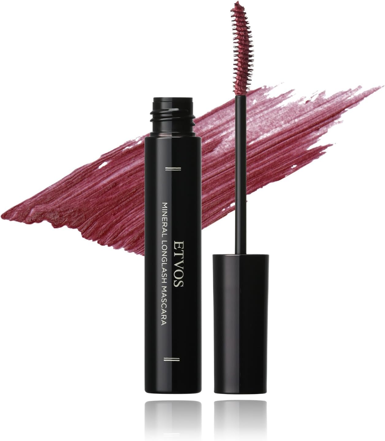 Etovos Mineral Long Lush Mascara, 0.2 oz (7 g), #Mauve Bordeaux Sensitive Skin Eye Makeup, Color Mascara, Soap Off