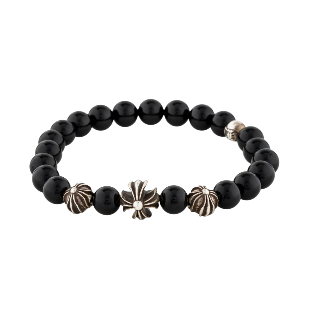 CHROME HEARTS 'ONYX' BLACK BEADED BRACELET