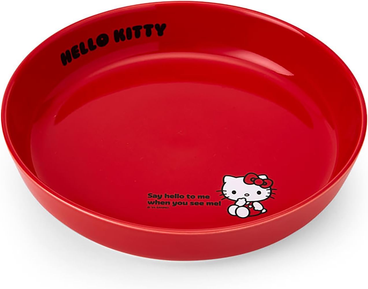 Sanrio 185914 Hello Kitty Plate, 8.3 inches (21 cm), Microwave, Dishwasher, Dishwasher Safe, Dish-Dryer, Ceramic, Curry Plate, Pasta Plate