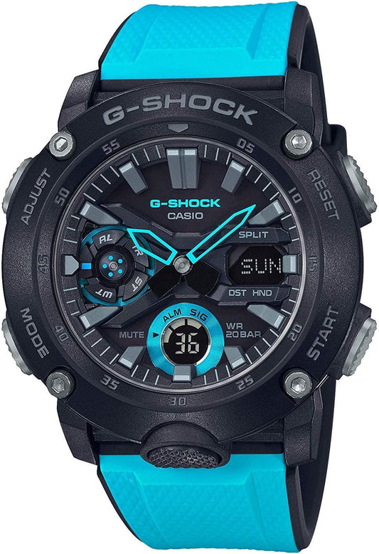 Casio G-Shock GA-2000-1A2 Men's Wristwatch, blue, Belt Type: