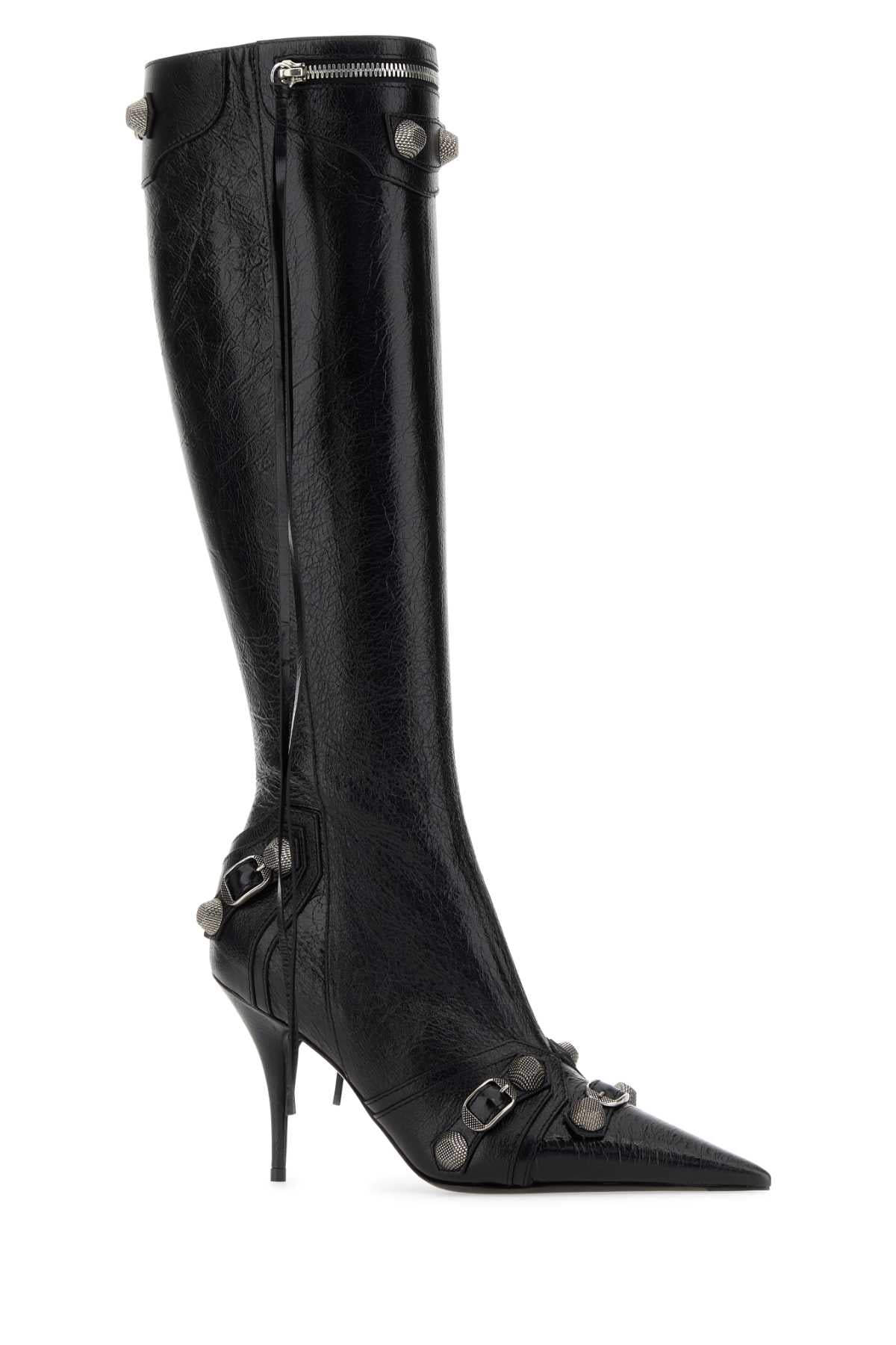 Balenciaga バレンシアガブラックレザーcagoleブーツ - Image 1
