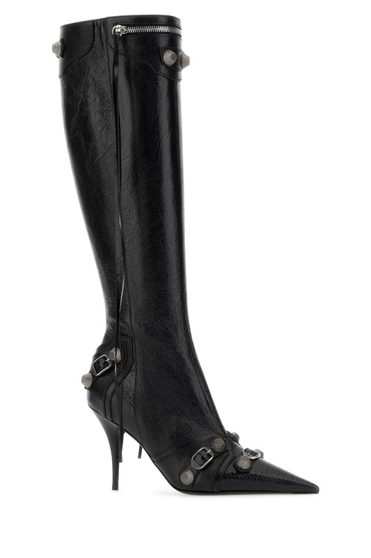 Balenciaga バレンシアガブラックレザーcagoleブーツ - Image 1