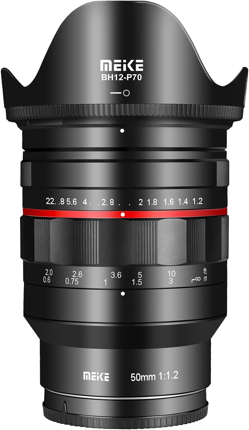 MEKE 50mm F1.2 Large Aperture Manual Focus Full Frame Lens for Panasonic Lumix Sigma Leica L-Mount Camera S1H S1 S5 S1R SL SL2 FP FPL S5 Mark II