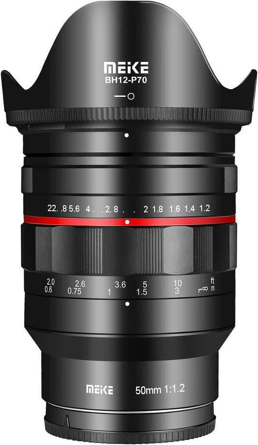 MEKE 50mm F1.2 Large Aperture Manual Focus Full Frame Lens for Panasonic Lumix Sigma Leica L-Mount Camera S1H S1 S5 S1R SL SL2 FP FPL S5 Mark II