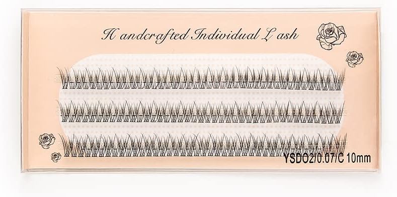 60 Pcs & 120 Bundles Free Union False Eyelashes Mixed Fishtail Makeup Stage Recitals Party Extensions Handmade Glued Eyelashes Volume Mink Soft (120 Bundles - 10mm)