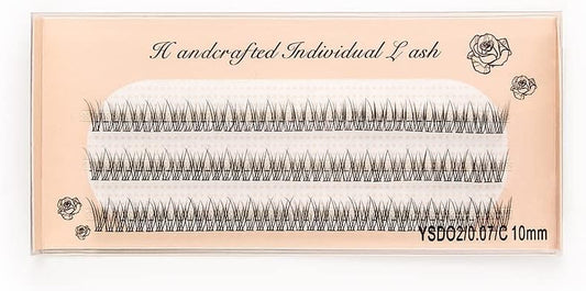 60 Pcs & 120 Bundles Free Union False Eyelashes Mixed Fishtail Makeup Stage Recitals Party Extensions Handmade Glued Eyelashes Volume Mink Soft (120 Bundles - 10mm)
