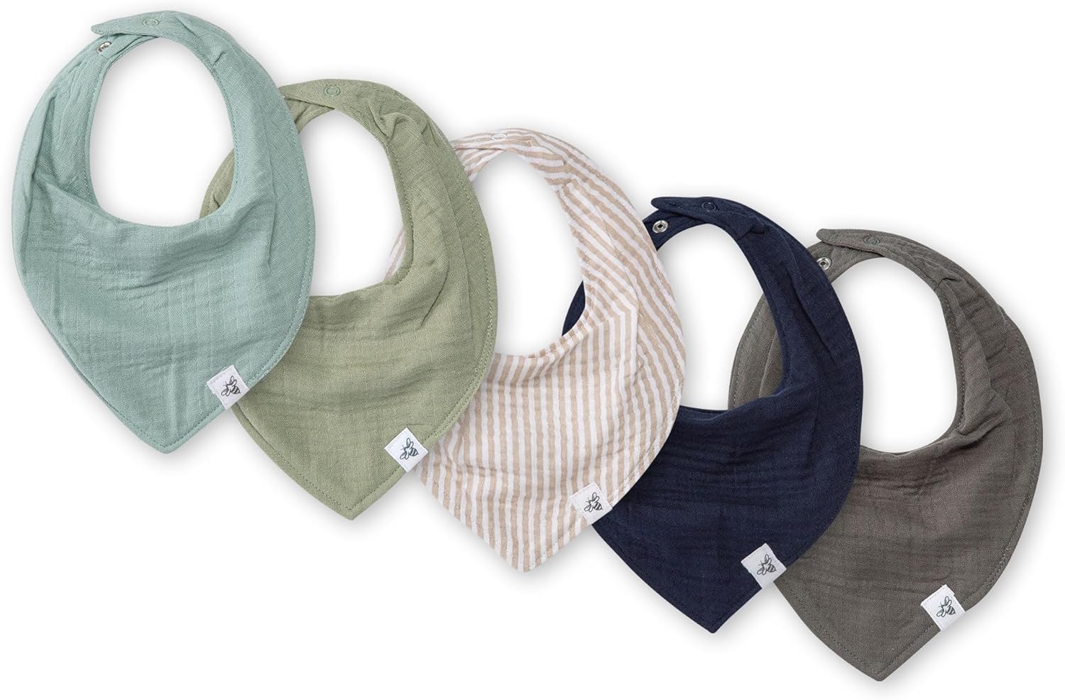 Burt's Bees Baby Bandana Bib Set with Snap Closure
