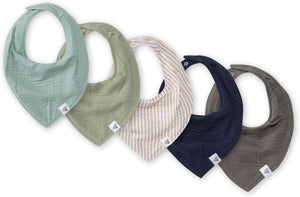 Burt's Bees Baby Bandana Bib Set with Snap Closure