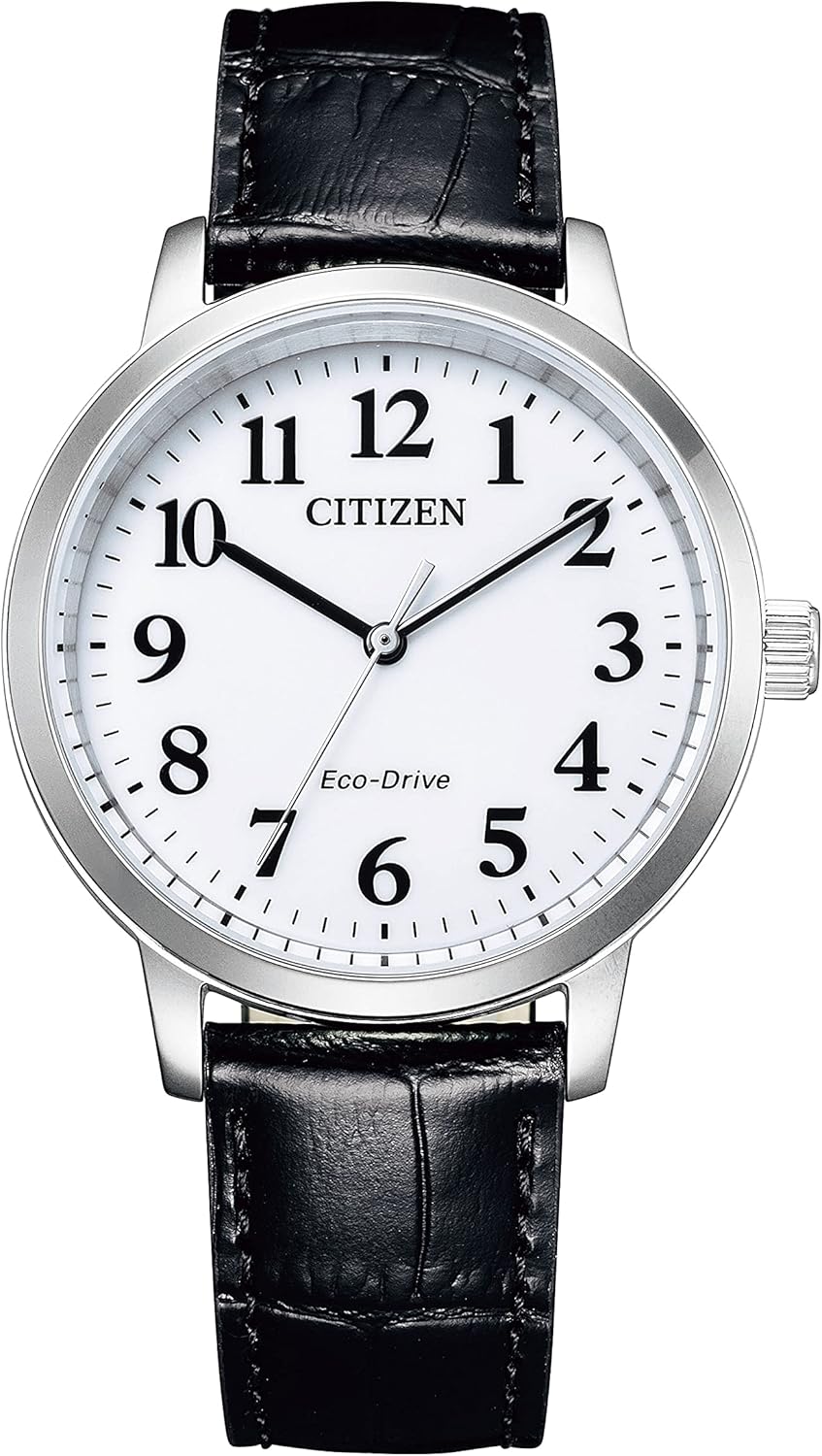 CITIZEN BJ6541-15A Men's Watch, Eco-Drive, Cowhide Leather, Business