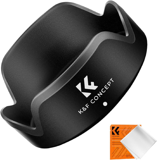 K&F Concept EW-53 Compatible Bayonet Lens Hood for Canon EF-M15-45mm F3.5-6.3 IS STM RF-S18-45mm F4.5-6.3 IS STM Direct Light Protection Improved Image Quality Scratch Resistant Camera Accessories