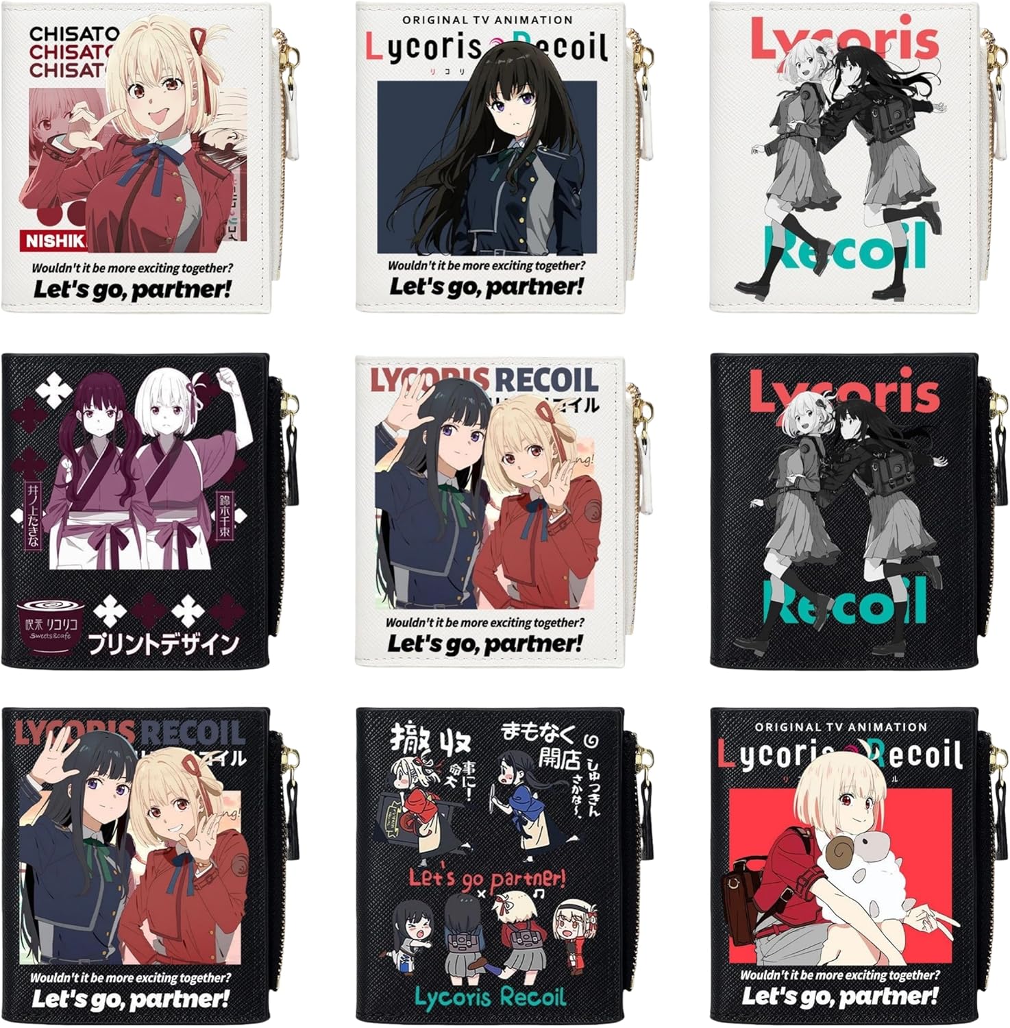 Licorice Recoil Goods Wallet, Bill Compartment, PU Leather, Cute, Card Holder, Card Holder, Anime, Anime Goods, Game Goods, Game, Portable, Convenient, Lightweight, Mole Goods, Large