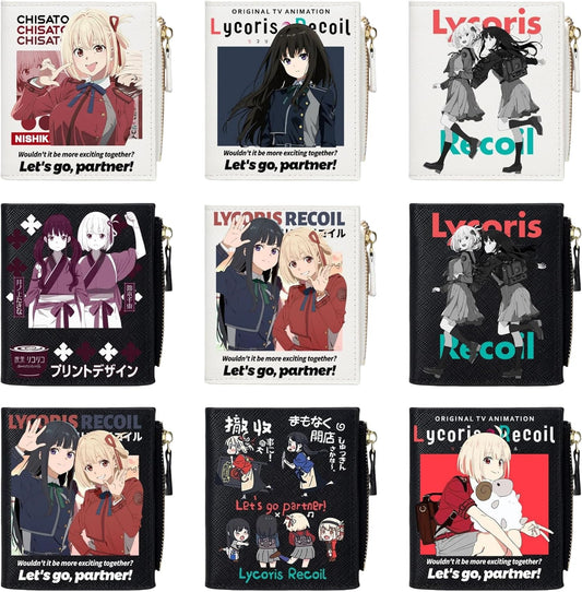 Licorice Recoil Goods Wallet, Bill Compartment, PU Leather, Cute, Card Holder, Card Holder, Anime, Anime Goods, Game Goods, Game, Portable, Convenient, Lightweight, Mole Goods, Large