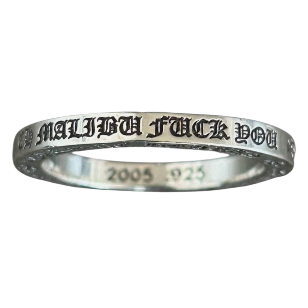 CHROME HEARTS 'MALIBU SPACER' SILVER RING