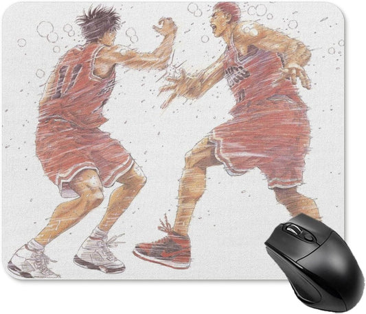 Slam Dunk Mouse Pad Gaming Mouse Pad Cartoon Desktop Supplies Mouse Pad Gaming Rubber Waterproof Clean Easy for Office Home Gaming (Black) 18*22cm/20*25cm/25*30cm