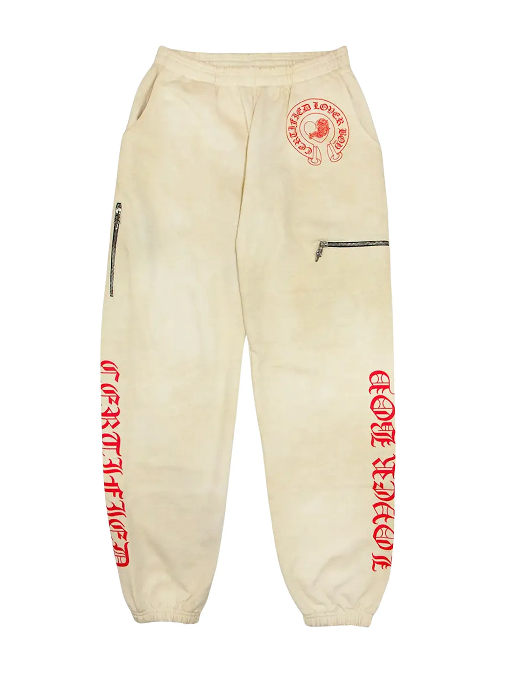 CHROME HEARTS X DRAKE 'FRIENDS & FAMILY' CLB CREAM SWEATPANTS