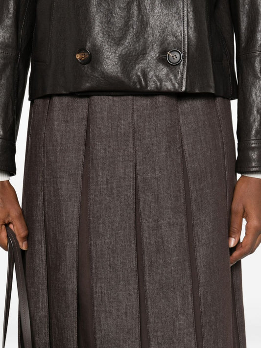Brunello Cucinelli Denim Midi Skirt - Image 1