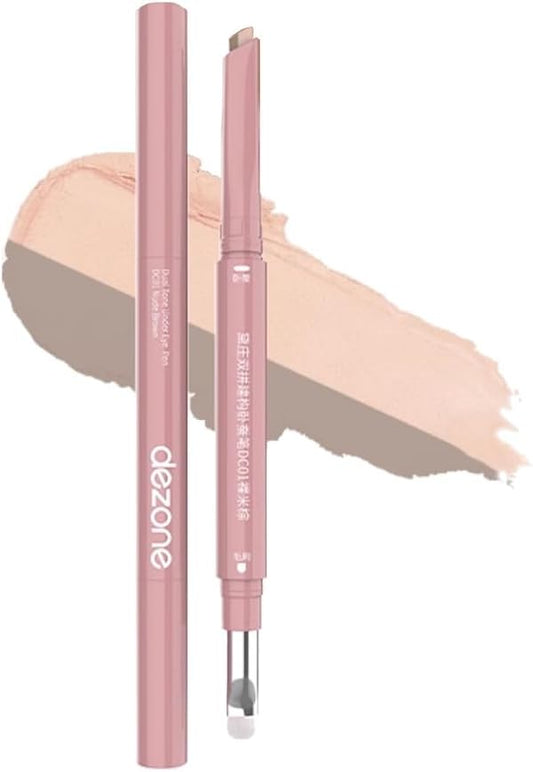 DEZONE Tear Bag Pen Double Color Highlight & Shading 2 in 1 Waterproof 3D Natural Tear Bag with Brush Pencil Eyeliner Makeup Stick Concealer