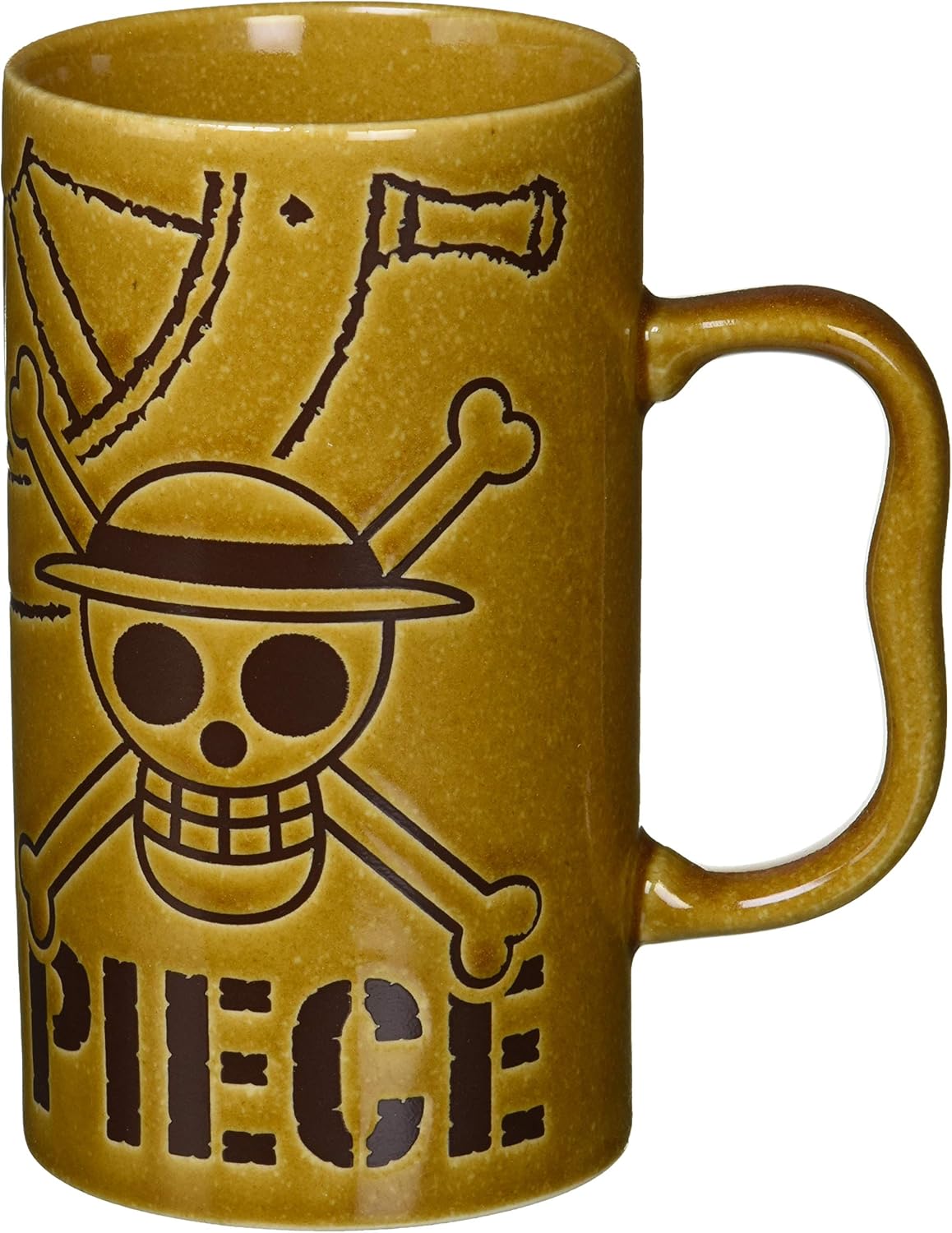 金正陶器(Kaneshotouki) アニメ 「 ワンピース(ONE PEICE) 」 海賊旗 撥水 ジョッキ 600ml 茶色 122196