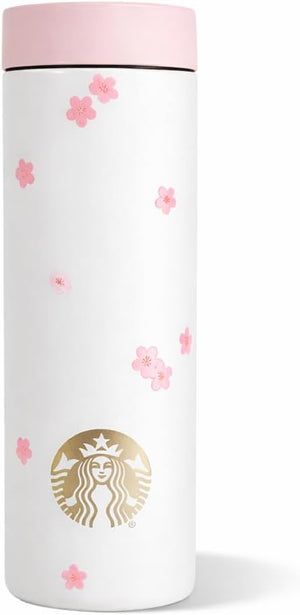 Starbucks Cherry Blossom - Vaso de acero inoxidable 2026 de 16 onzas, taza de viaje reutilizable aislada con diseño de Sakura rosa y tapa de rosca