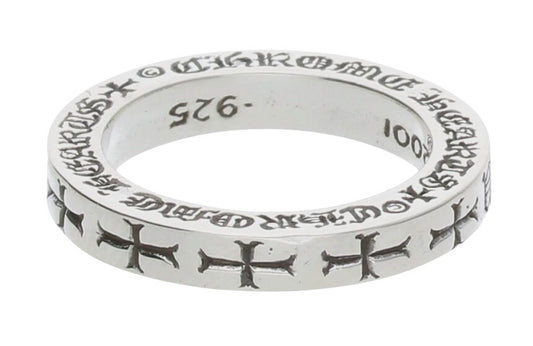 CHROME HEARTS 'FUCK YOU' SILVER 3MM SPACER RING