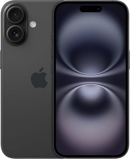 Refurbished Apple iPhone 16 128GB Black, SIM-Free, 5G Compatible