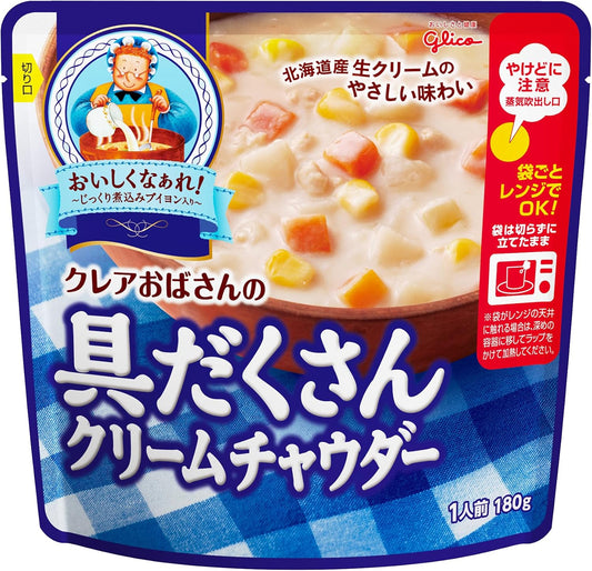 Glico Aunt Claire Cream Chowder, 6.3 oz (180 g) x 5 Packs