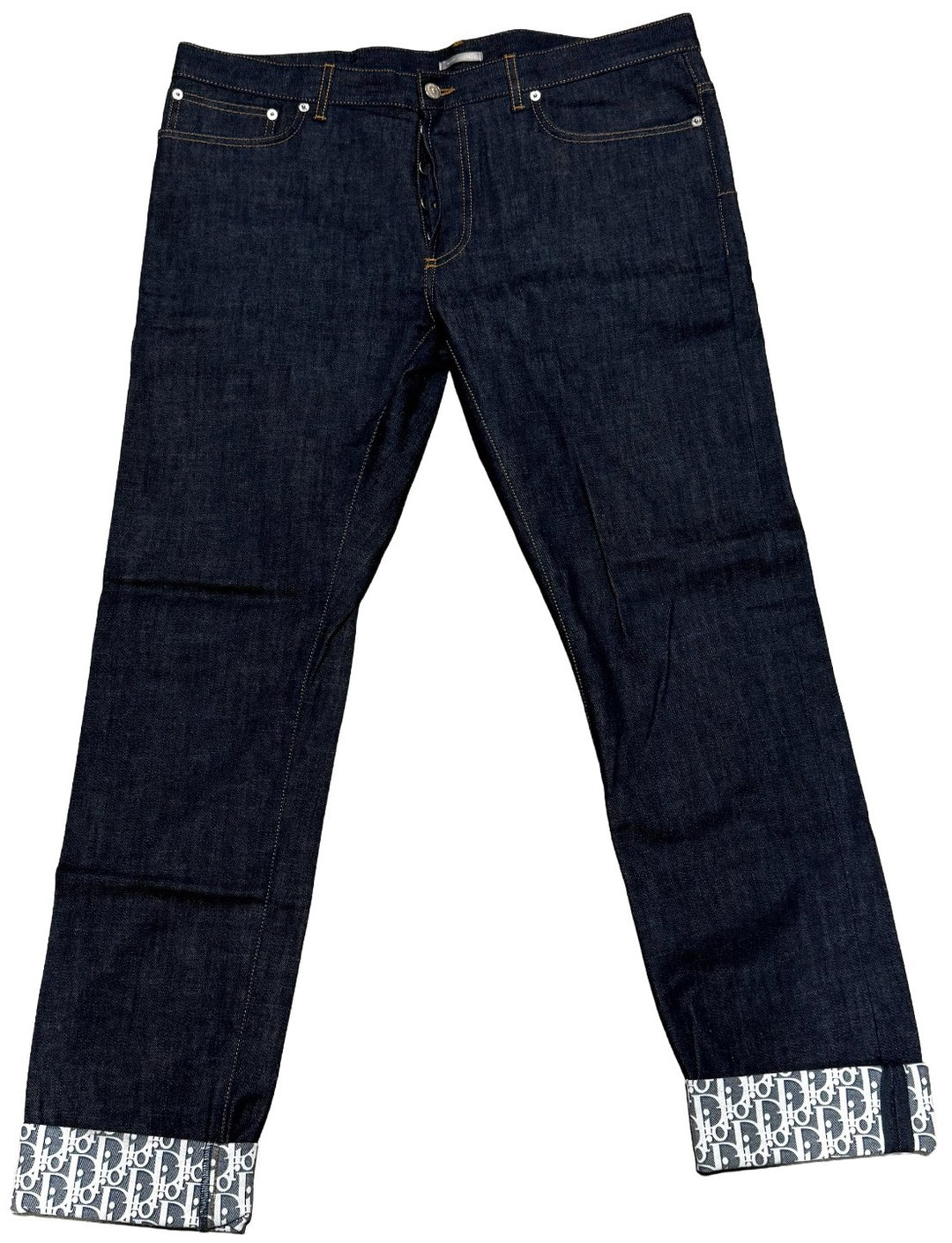 DIOR 'DARK WASH' INTERNAL PATTERN JEANS