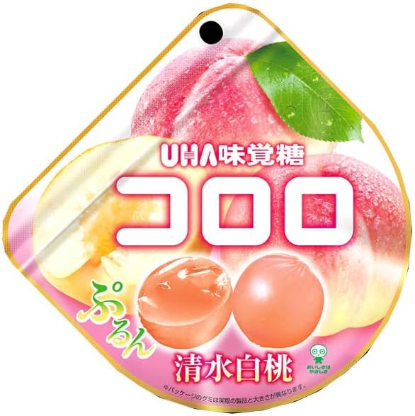 UHA Flavor Sugar, Coloro, Pure Water White Peach, 1.4 oz (40 g) x 6 Packs (Case of 2)