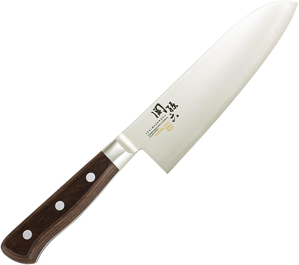 Kai Corporation AE5161 Seki Sonroku Santoku Knife, 6.5 inches (165 mm), Right-Handed, Left-Handed, 1000CC, Made in Japan