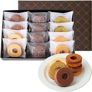 Dolce duo Mini Baumkuchen Baumkuchen Individually Wrapped Sweets Gift Assortment (Gift Wrapped) 6 Varieties 12 pcs [Internal Gift] Greeting Mid-year Gift Return Gift Year-end Gift Greeting Offering