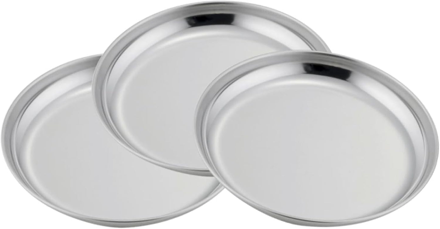 Shimomura Kihan 41643 Stainless Steel Round Tray, for Food Preparation, for Separating Ingredients, Tsubame Sanjo, Made in Japan, 6.3 inches (16 cm), 3-Piece Set, Silver