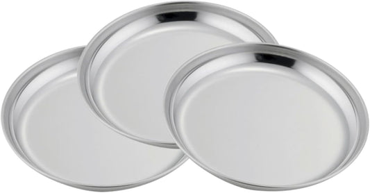 Shimomura Kihan 41643 Stainless Steel Round Tray, for Food Preparation, for Separating Ingredients, Tsubame Sanjo, Made in Japan, 6.3 inches (16 cm), 3-Piece Set, Silver