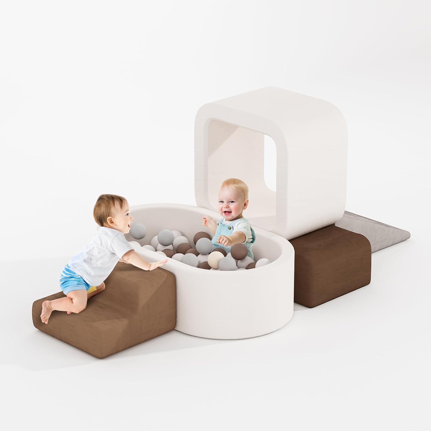 BanaSuper Athletic Soft Blocks Action Sports Toys Cloth Toys Large Indoor Playground Equipment Kids Space Kids Toys for Kids Pool Sea Ball Not Included (Set of 6)