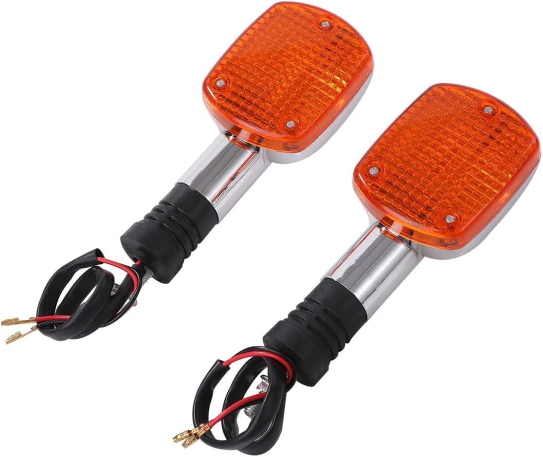 Honda Front Rear Turn Signal Front and Rear Rebel 250 MC13 VF750 Magna RC09 NV750C CBX750 PS250 MF09 CBX650SC CB750 RC42 Genuine Type Custom Aftermarket Parts (Set of 2)