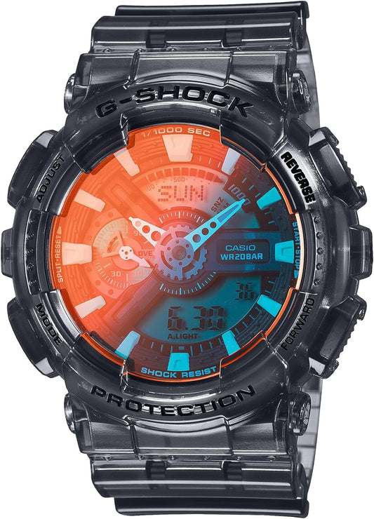 Casio GA-110 BEACH TIME LAPSE Wristwatch, Limited Model: BEACH TIME LAPSE SERIES (Gray Skeleton), Bracelet Type