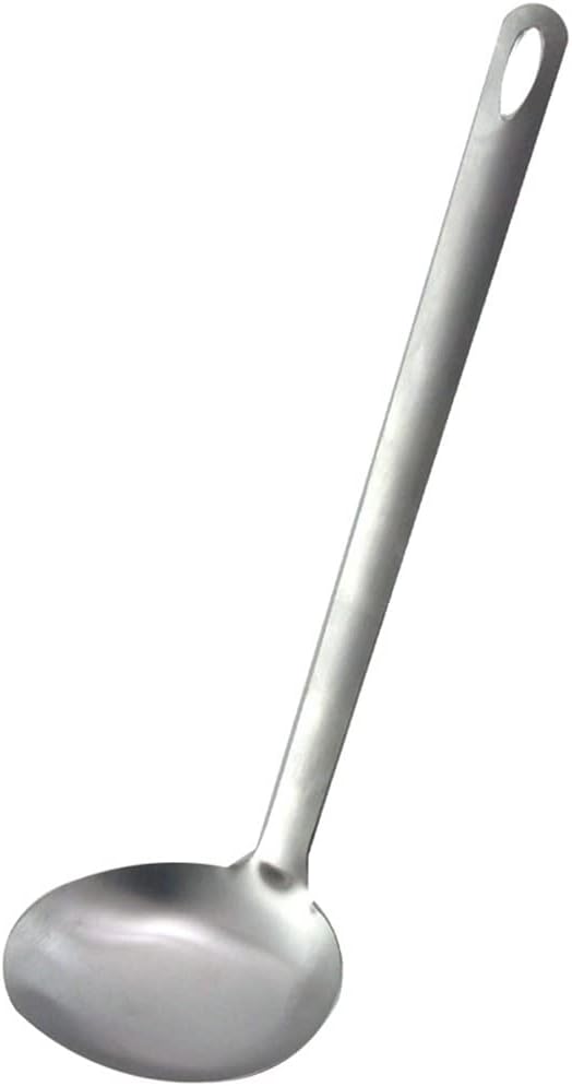 Shimomura Planning Ladle, Simple, Made in Japan, Dishwasher Safe, Easy to Clean, Easy to Scoop, Oval Shape, 1.7 fl oz (50 ml), Total Length: 9.8 inches (25 cm), Miso Soup, Living Alone, Small Group,