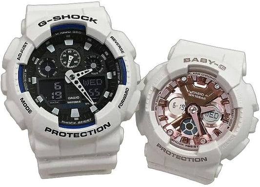 Casio G-Shock G-Shock BABY-G Baby G Quartz Pair Watch, Set of 2, Ana-Digi GA-100B-7AJF BA-130-7A1JF Watch