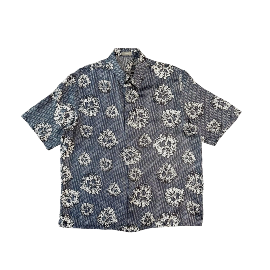 DENIM TEARS X DIOR 'NAVY' SILK BUTTON UP