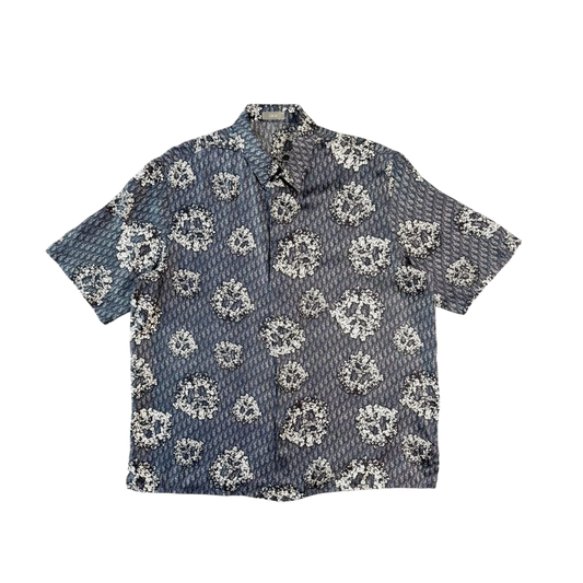 DENIM TEARS X DIOR 'NAVY' SILK BUTTON UP