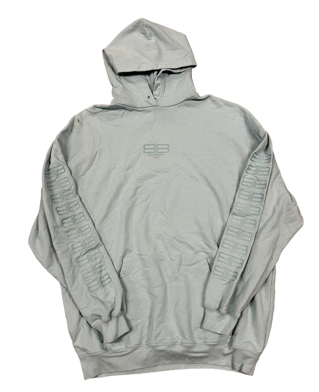 BALENCIAGA 'BB LOGO' LIGHT BLUE OVERSIZED HOODIE