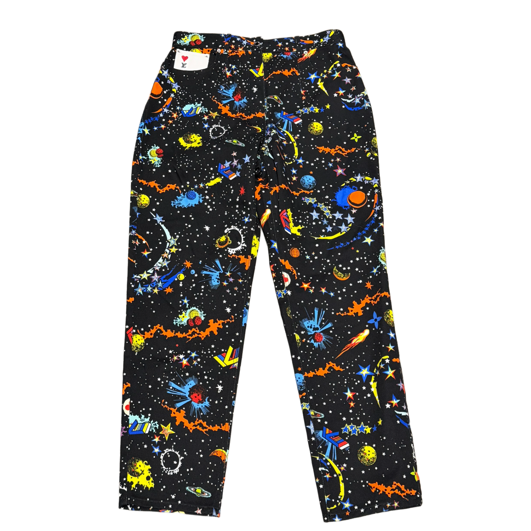 LOUIS VUITTON ACE POCKET 'GALAXY PRINT' CARROT PANTS