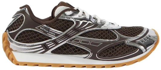 BOTTEGA VENETA ORBIT BROWN/SILVER SNEAKERS