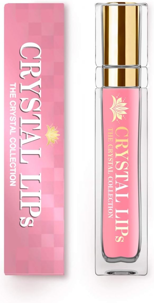 Crystal Lip 25 Freesia Pink Hyaluronic Acid Collagen Peptide Formulated Lip Serum, Made in Japan, 0.2 oz (6 g)