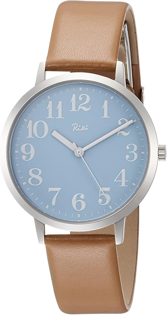 Seiko AKPK428 Wristwatch, Riki Standard, Brown, Dial Color - Blue, Quartz Standard Design Watch