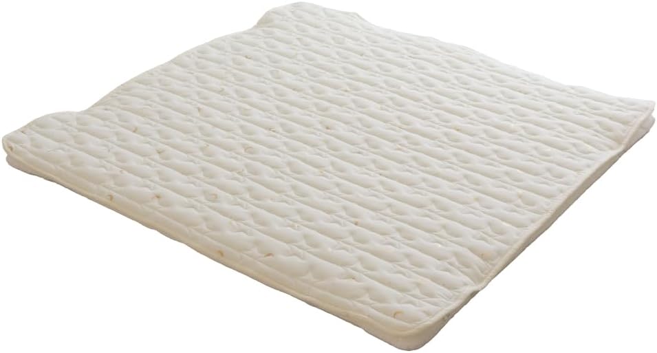 Pupupo Tossing Around Sleeping Mat + Dedicated Bedding Pad Set, 47.2 x 47.2 inches (120 x 120 cm), Quilt Pad, Play Mat, Baby Mat, Living Room, Rug, Baby Mattress, Napping, 18 Ivory