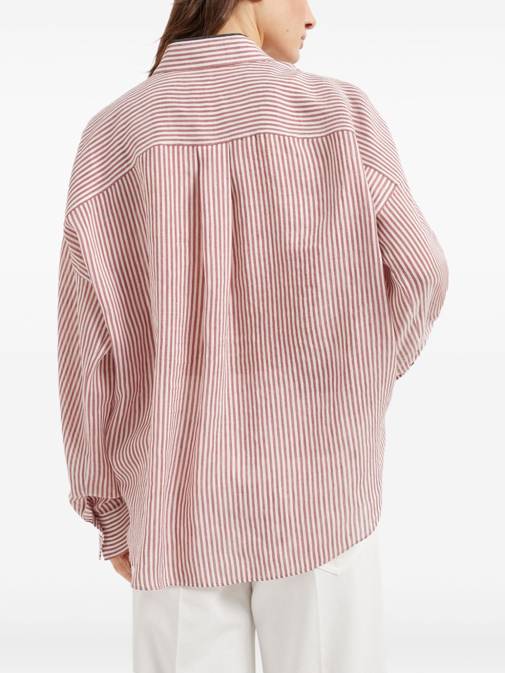 Brunello Cucinelli Striped Linenシャツ - Image 1